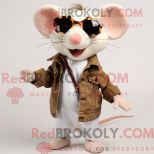 Mascot character of a Beige...