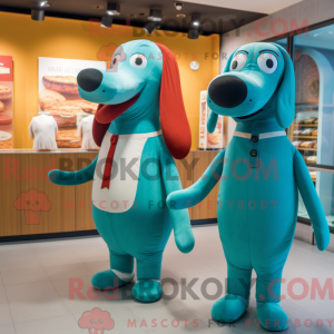 Mascot character of a Teal...