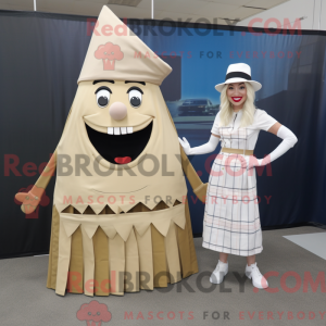 Mascot character of a Beige...