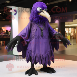 Lilla Crow maskot kostume...