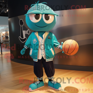 Mascot character of a Teal...