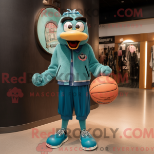 Mascot character of a Teal...