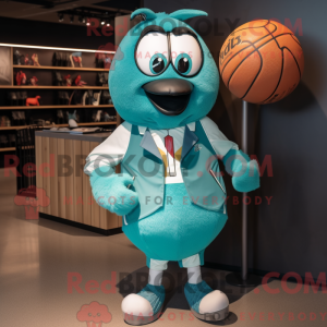 Mascot character of a Teal...