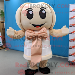 Mascot character of a Beige...