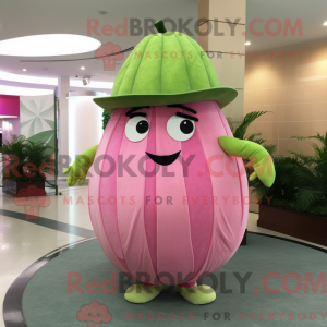 Mascot character of a Pink...