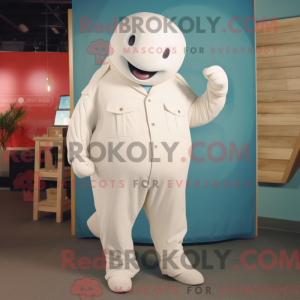 Maskot karakter af en creme...