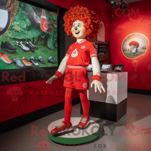 Mascottekarakter van rode...