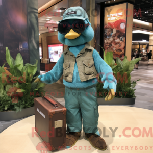 Mascot character of a Teal...