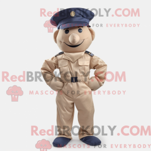Mascot character of a Beige...