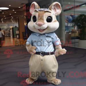Mascot character of a Beige...