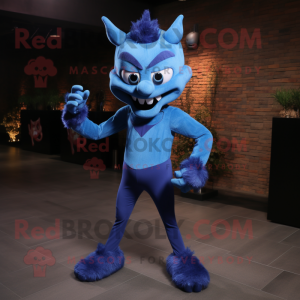 Blue Devil maskot kostym...