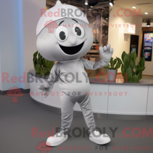 Maskotkarakter af en Silver...