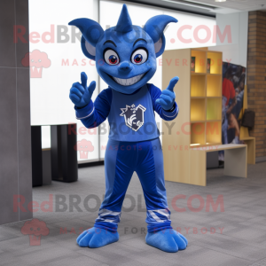 Blue Devil maskot kostume...