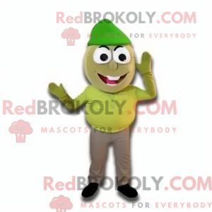 Fantasia de mascote de Oliva com camisa social e gorros - Mas mascotes - REBROKO_420102 - RedBrokoly.com