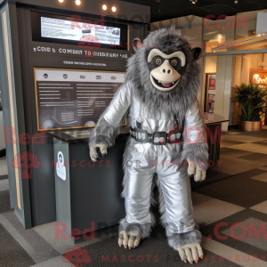 Maskottchen eines silbernen...