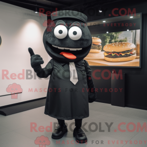 Maskot karakter af en sort...