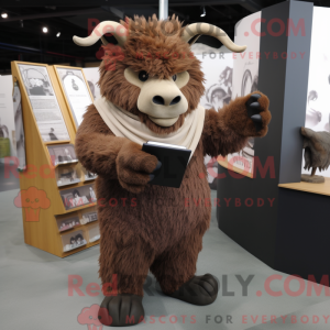 Mascot character of a Brown...
