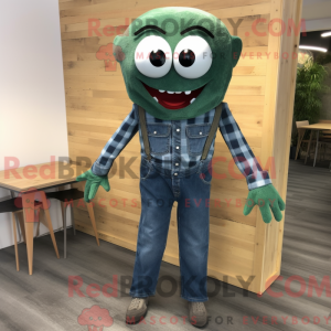 Maskotfigur af en skovgrøn...