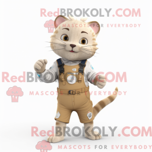 Mascot character of a Beige...