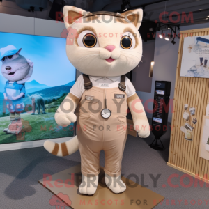 Mascot character of a Beige...