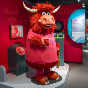 Red Yak mascotte kostuum...