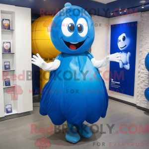 Mascot character of a Blue...