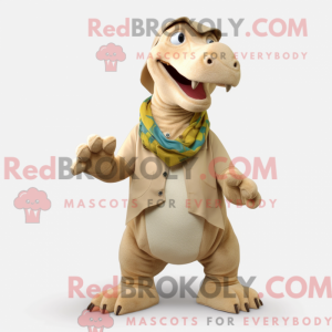 Mascot character of a Beige...