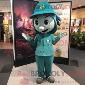 Maskotkarakter af en Teal...