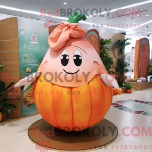 Mascot character of a Peach...