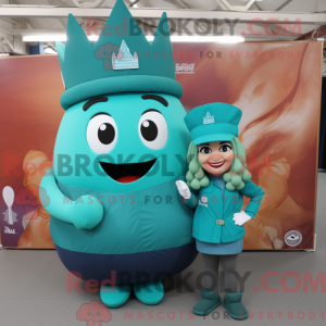 Mascot character of a Teal...