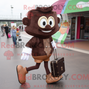 Mascot karakter van bruine...