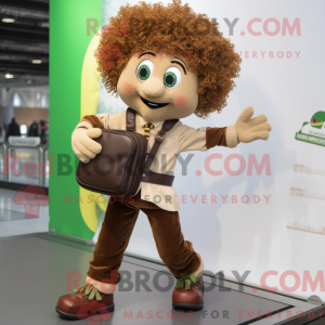 Mascot karakter van bruine...