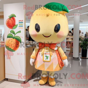Mascot character of a Peach...