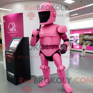 Máscara de cor rosa...