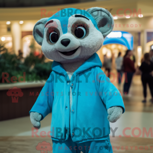 Mascot character of a Cyan...