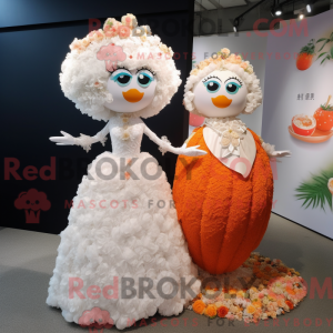 Maskot-karakter af en Peach...