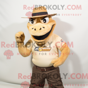 Mascot character of a Tan...