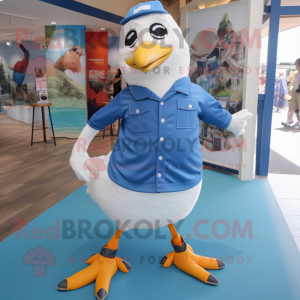 Blue Gull maskot kostume...