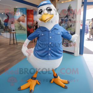 Blue Gull maskot kostym...