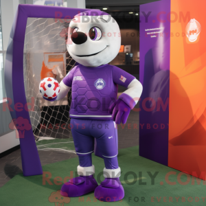 Maskot-karakter av et lilla...