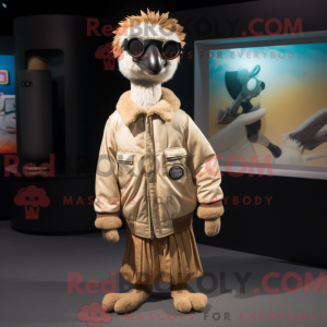 Mascot character of a Beige...