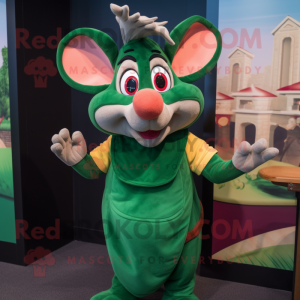 Grøn Ratatouille maskot...