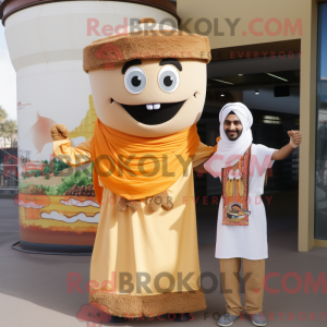 Mascot character of a Tan...