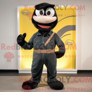Maskot-karakter af en sort...