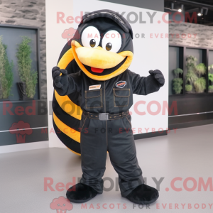 Maskot-karakter af en sort...