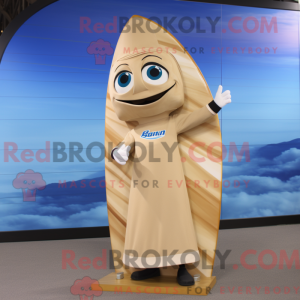 Mascot character of a Beige...