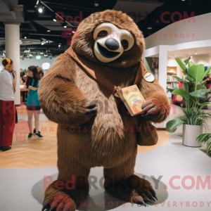 Mascot character of a Brown...