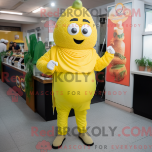 Mascot character of a Lemon...
