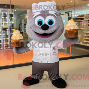 Mascot character of a Gray...