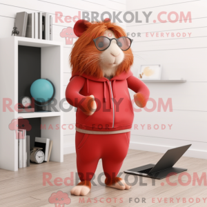 Maskottchen eines roten...